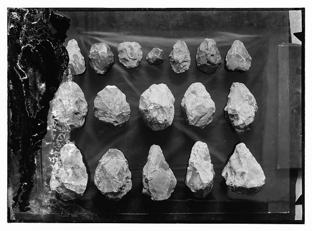 Photo:Prehistoric Flints 1900s Archaeology Artifact Display