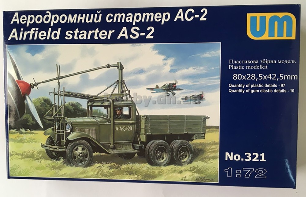 UNIMODELS UM 321 scale models kit 1:72 Airfield starter AS-2 on GAZ-AAA chassis