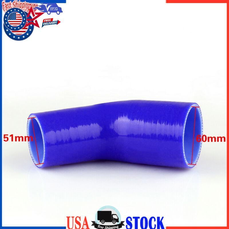 45-Degree Elbow Silicone Hose Coupler 51mm 60mm for Turbo Intercooler Intake