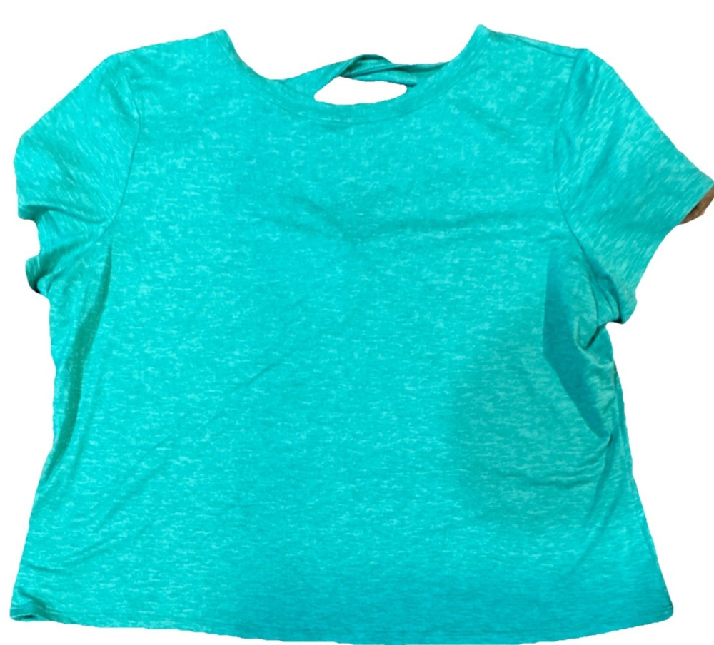 Xersion Stretch Crew Neck Short Sleeve T-Shirt Green Women's XL
