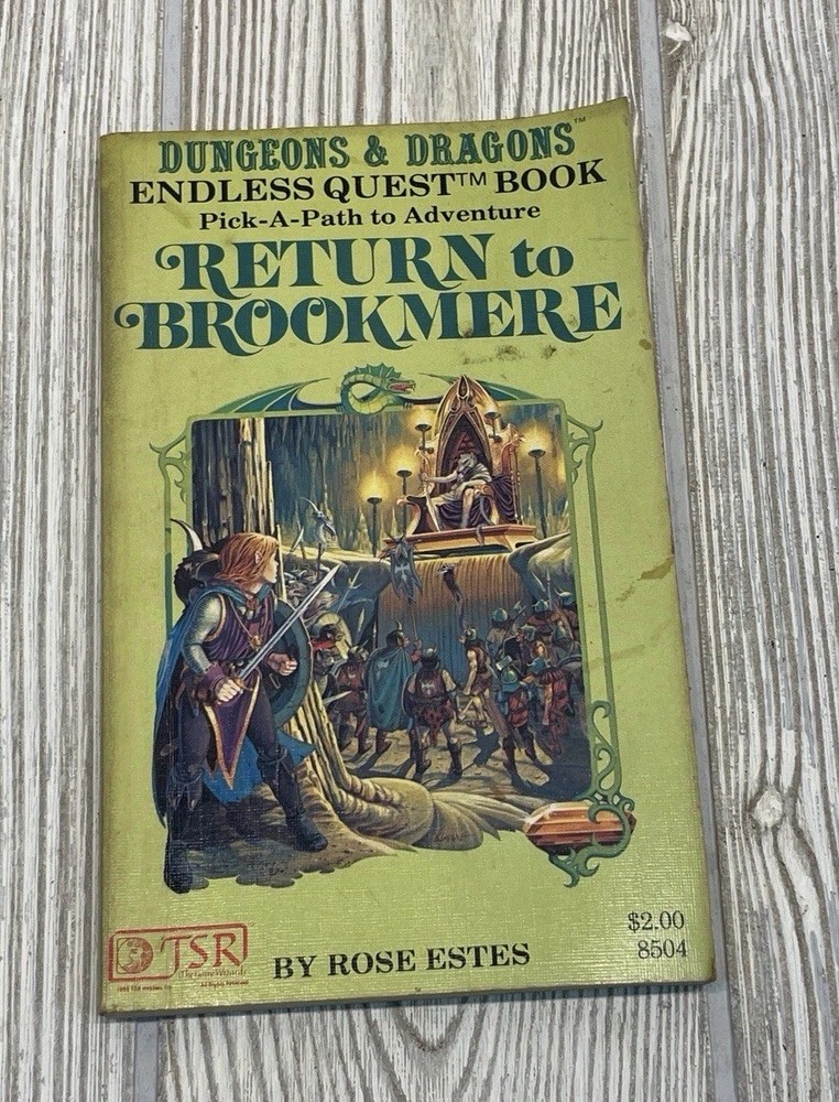 Return to Brookmere Dungeons & Dragons Endless Quest Book TSR D&D 2nd Print 1982