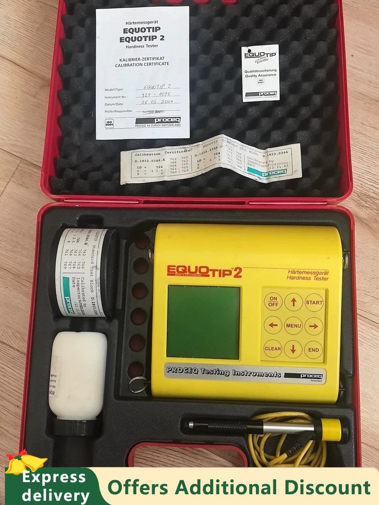 1PC Used Proceq EQUOTIP 2 Hardness Tester by Fedex or DHL P2520D YL