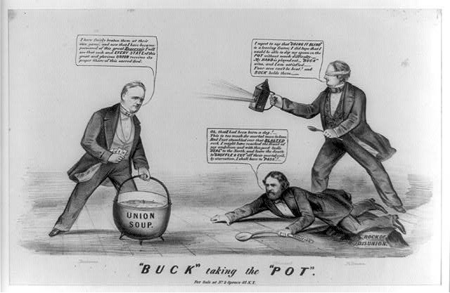 Photo:1856 Buchanan Fremont Fillmore Election Satire Union Soup Cartoon