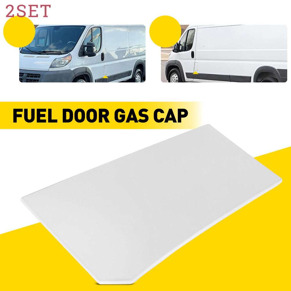 2set Off White Fuel Fill Door 5XP08GW7AC For Ram ProMaster 1500 2500 3500 2014-2