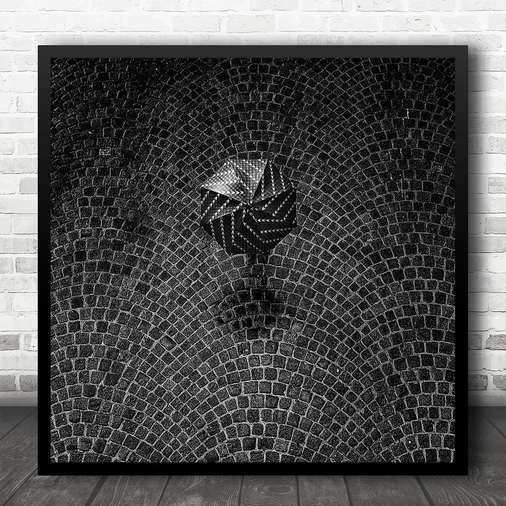 Umbrella Pattern Aerial Cobblestones Cobblestone Abstract Street Square Print
