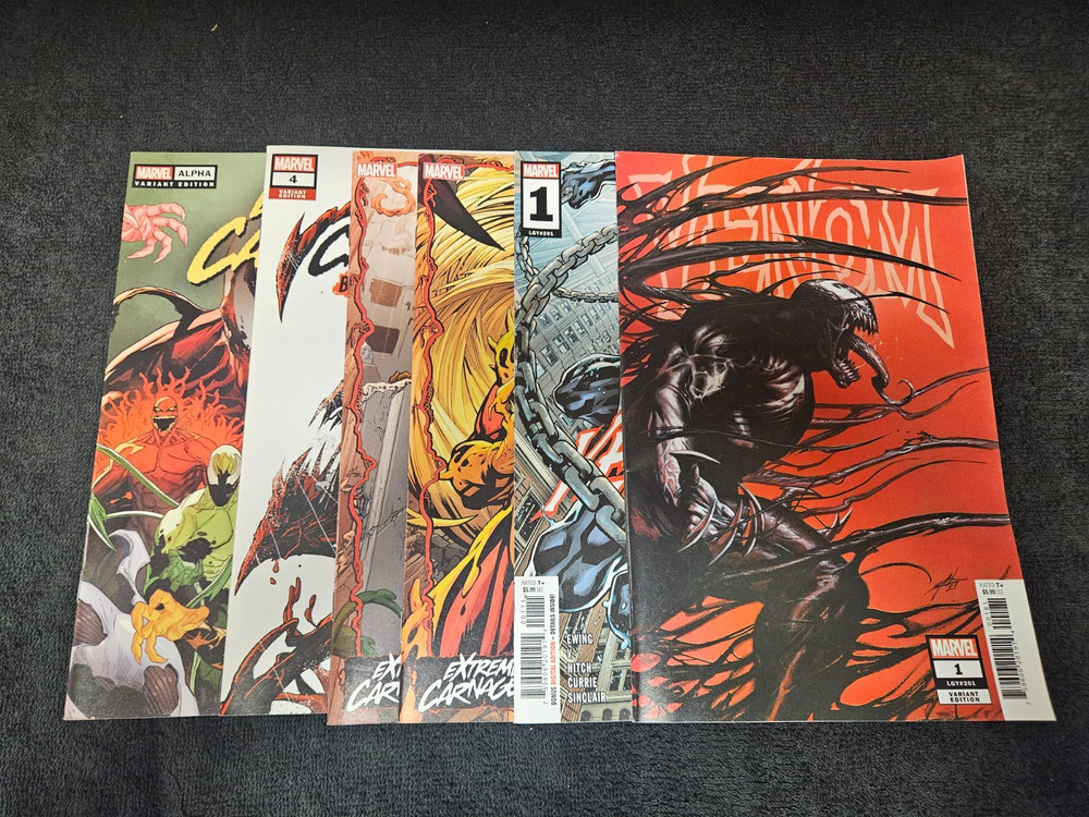 2021 Marvel Comics Assorted Venom & Carnage Lot Of 6 Mixed Grade Mcu Spider-Man