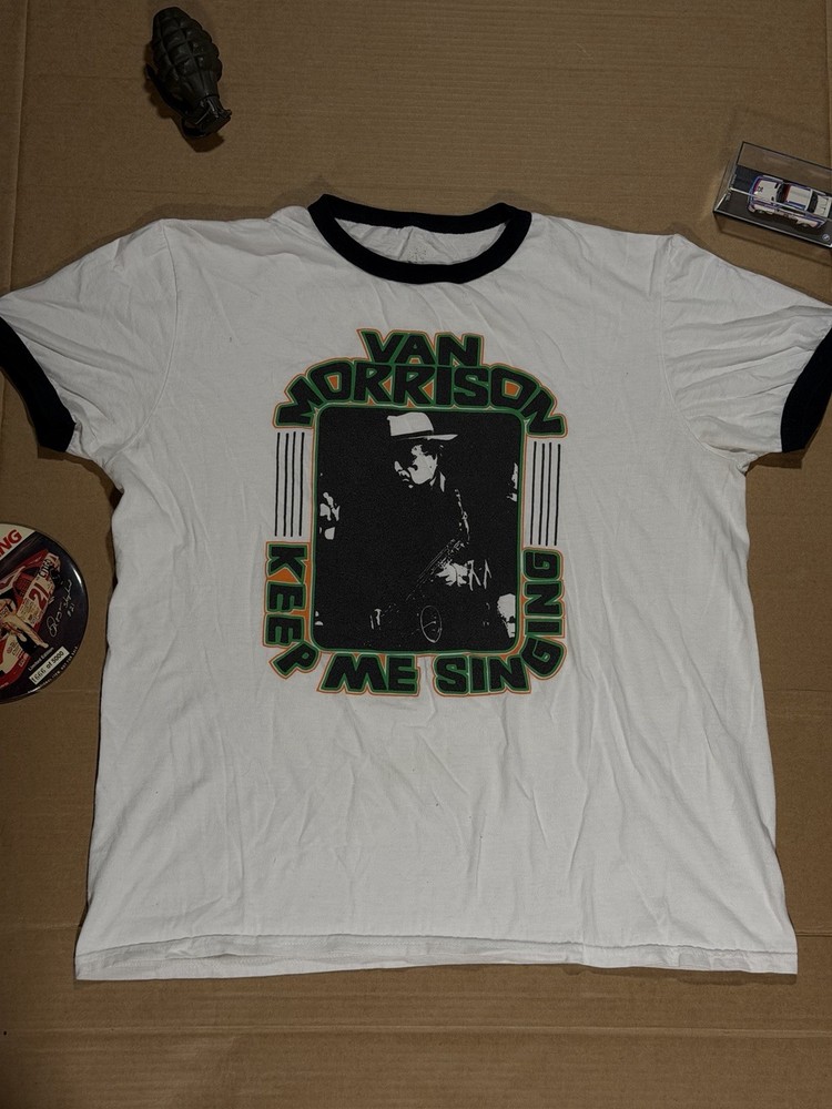 2016 Van Morrison Ringer Tee Size Large