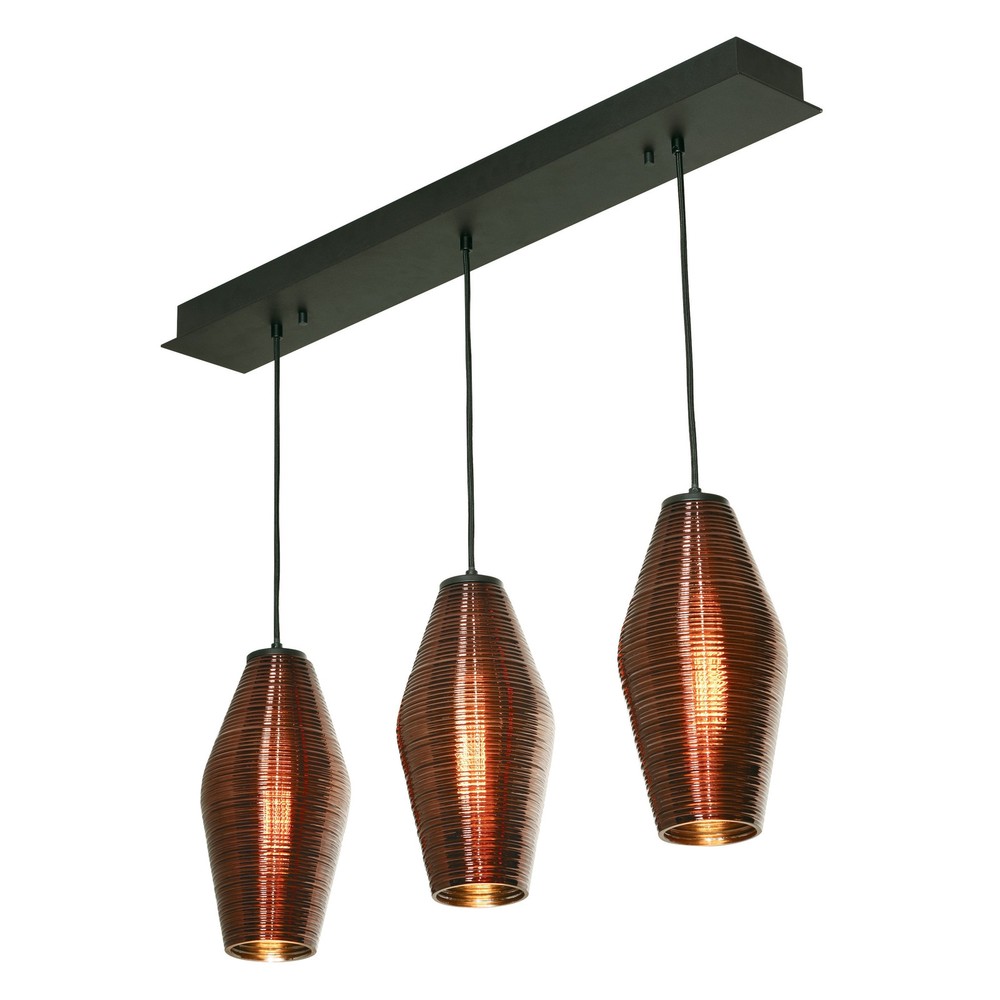 Mila Modern 3-Light Linear Pendant Lighting Fixture Brushed Nickel