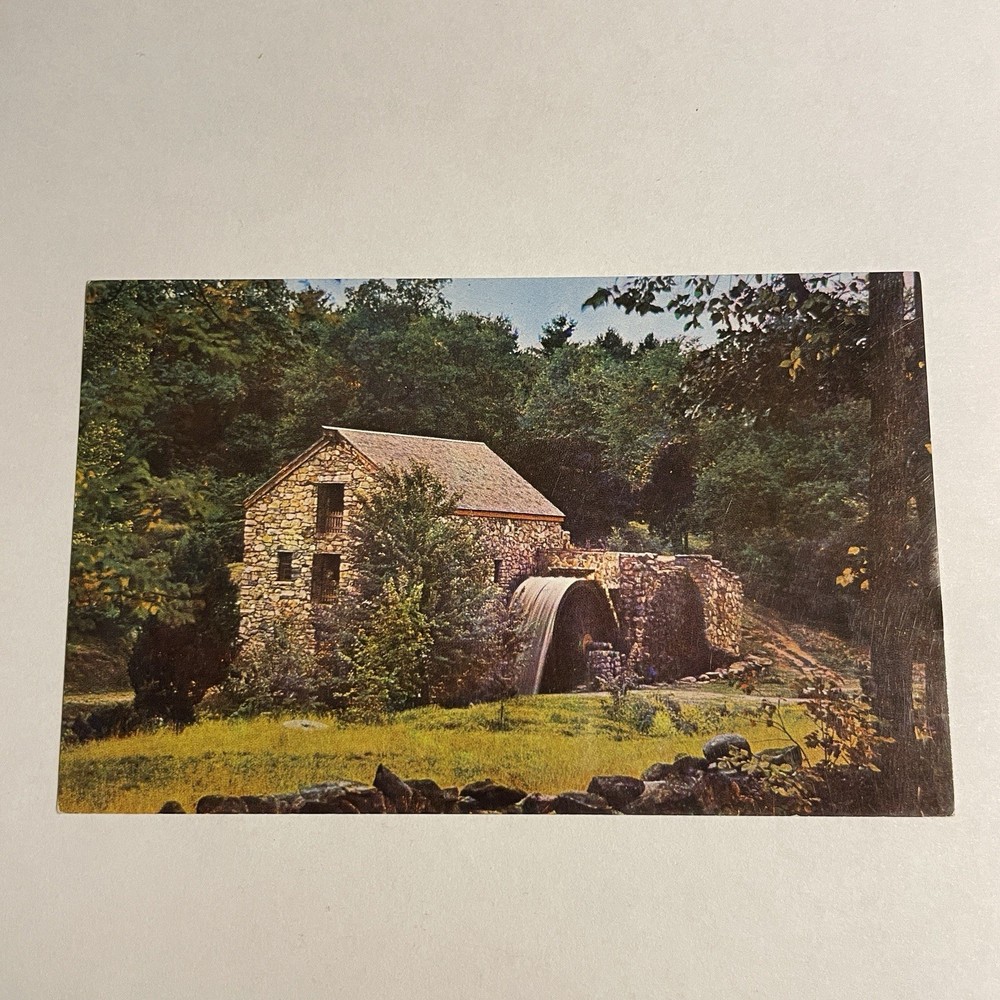 Wayside Inn Grist Mill South Sudbury Massachusetts Vintage Postcard