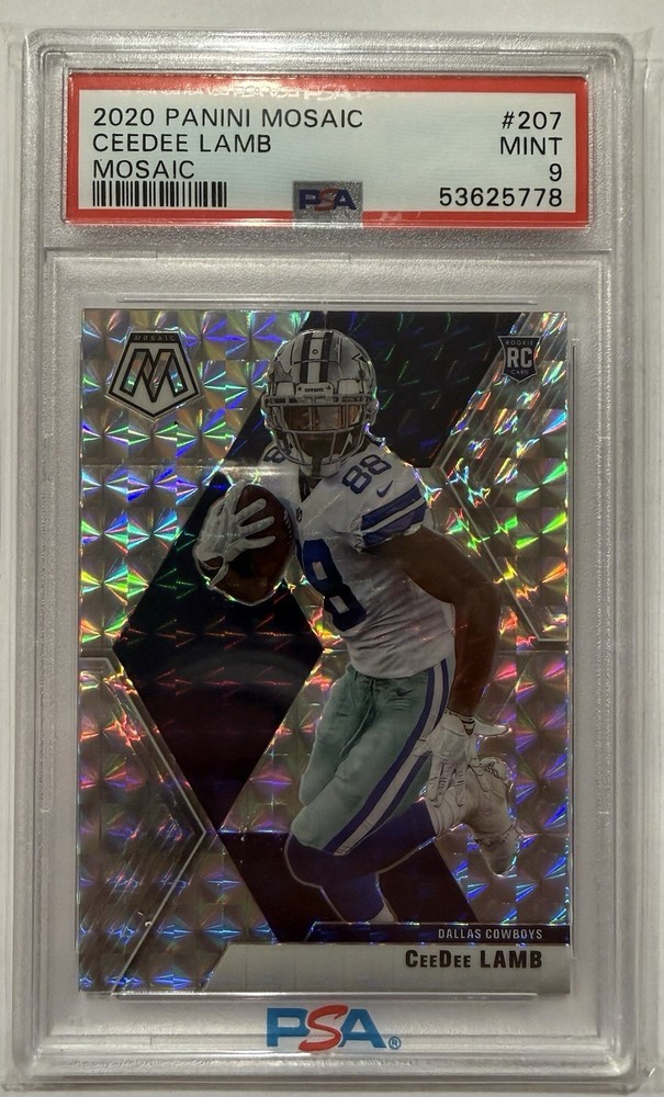 2020 Panini Mosaic Ceedee Lamb #207 Mosaic RC PSA 9 MINT