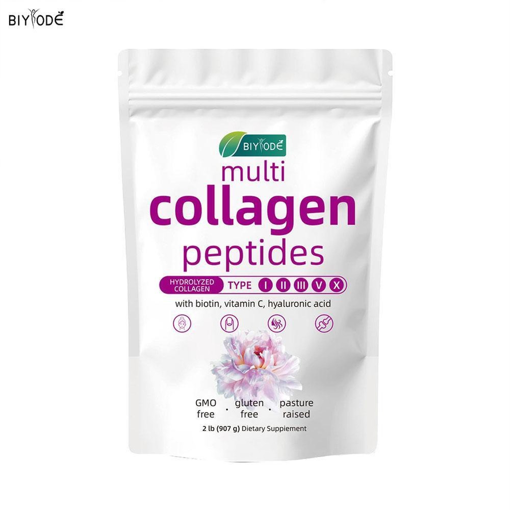 BIYODE Multi Collagen Peptides Powder Types I II III V X for Women 907g