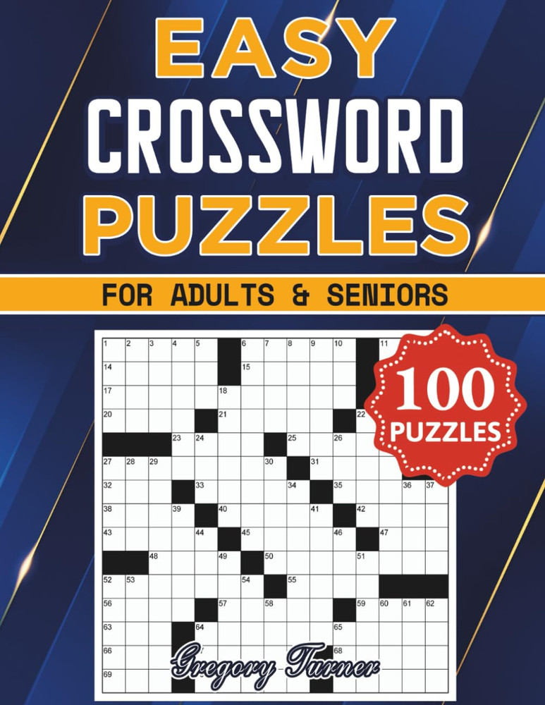 Easy Crossword Puzzle Book for Adults and Seniors - 100 Puzzles: Easy on the Eye