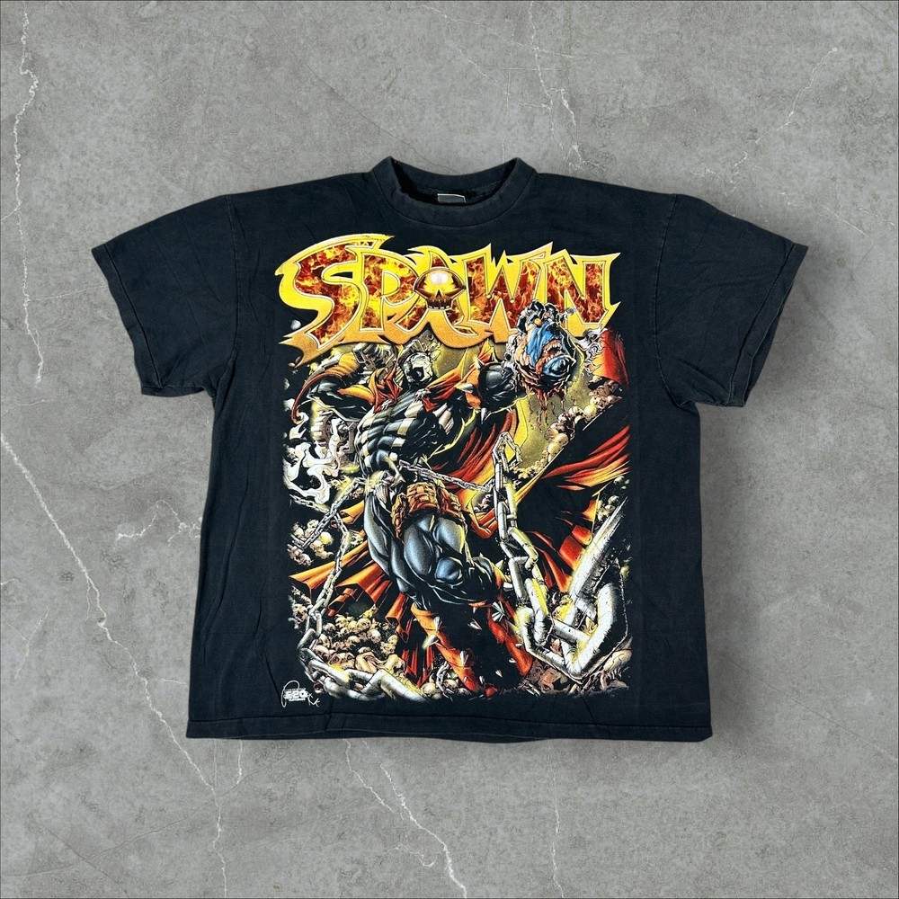 Vintage Spawn Comic Book AOP Size L Single Stitch Reprint T-Shirt