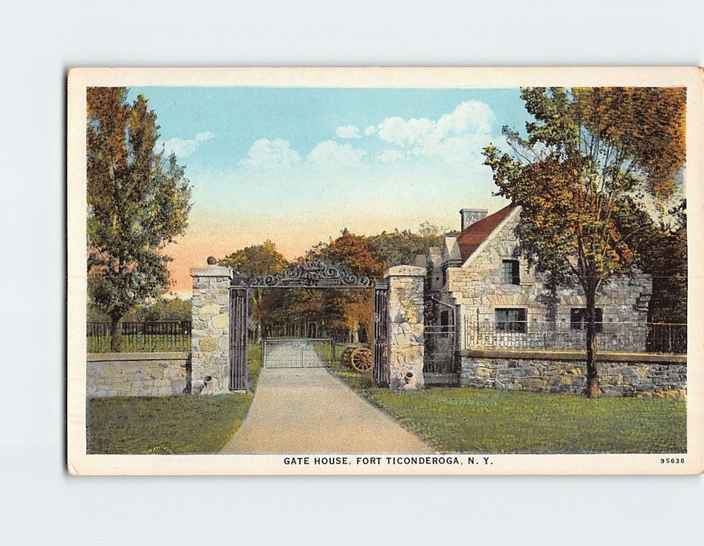Postcard Gate House Fort Ticonderoga New York USA