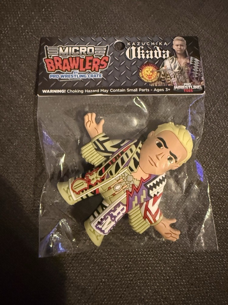 Kazuchika Okada Micro Brawlers Pro Wrestling Crate Exclusive Figure, AEW, NJPW