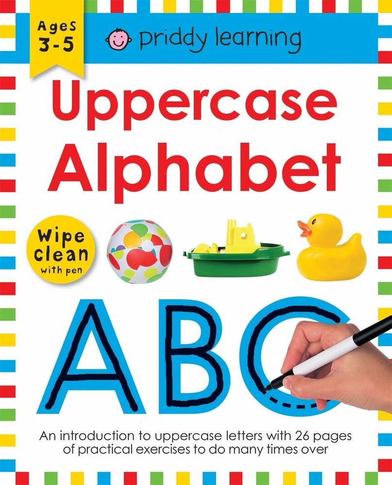 Uppercase Alphabet: Wipe Clean Workbooks by Roger Priddy (English) Spiral Book