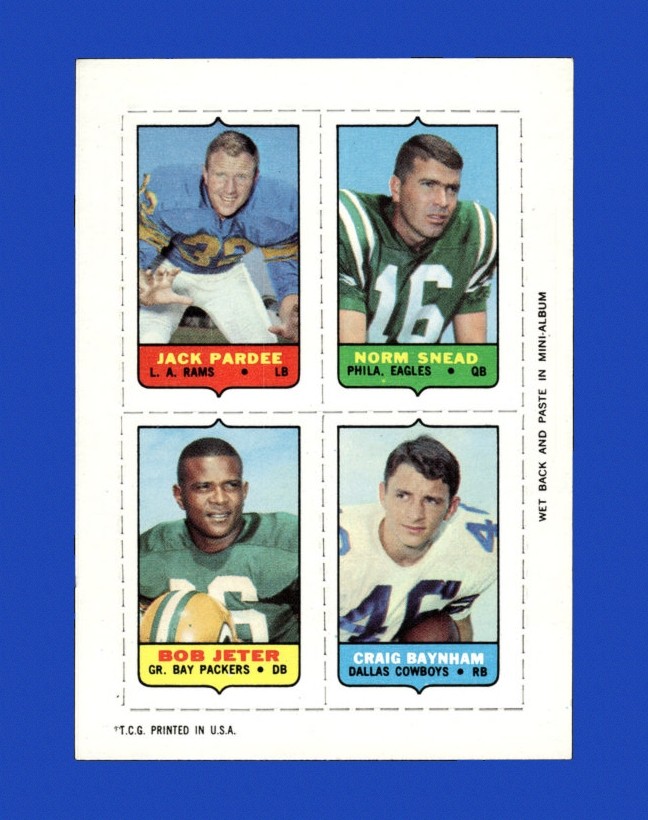 1969 Topps 4-in-1 Set-Break Pardee/Snead/Jeter/Baynham EX-EXMINT *GMCARDS*Consign with Greg Morris Cards