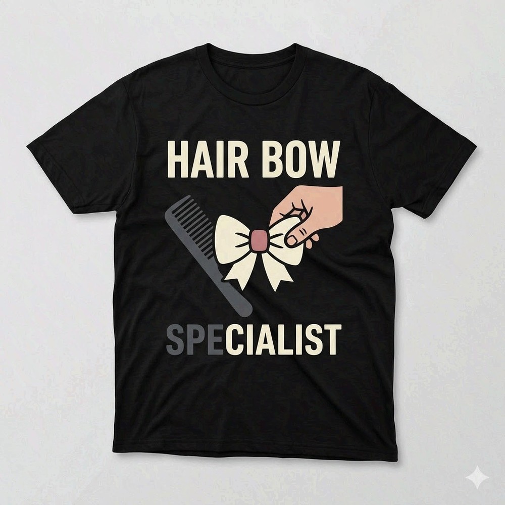 Hair Bow Specialist Shirt Funny Girl Dad Father’s Day Gift Tee