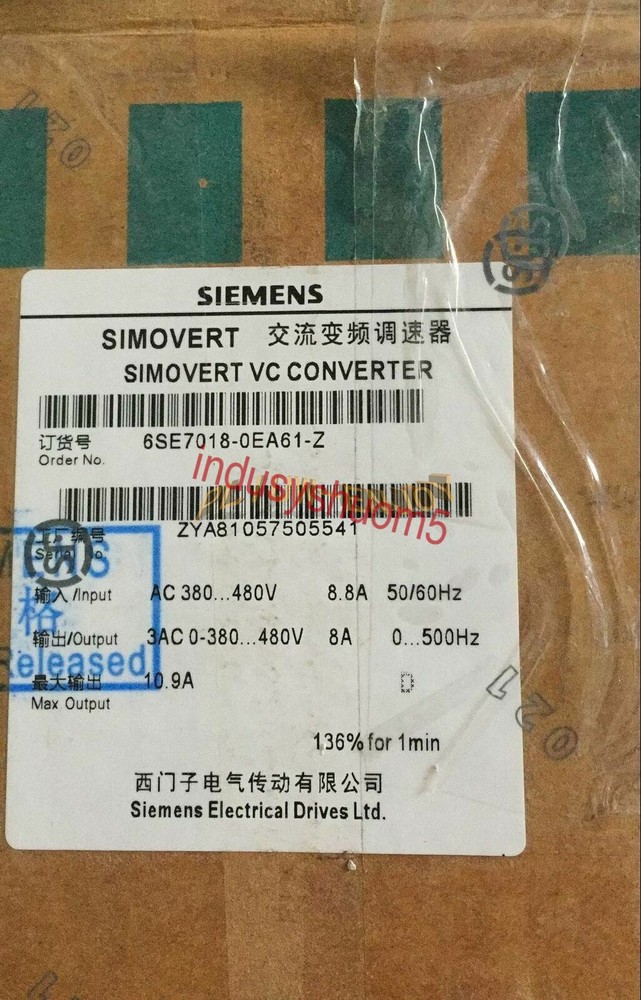 1Pcs Siemens 6Se7018-0Ta61-Z New
