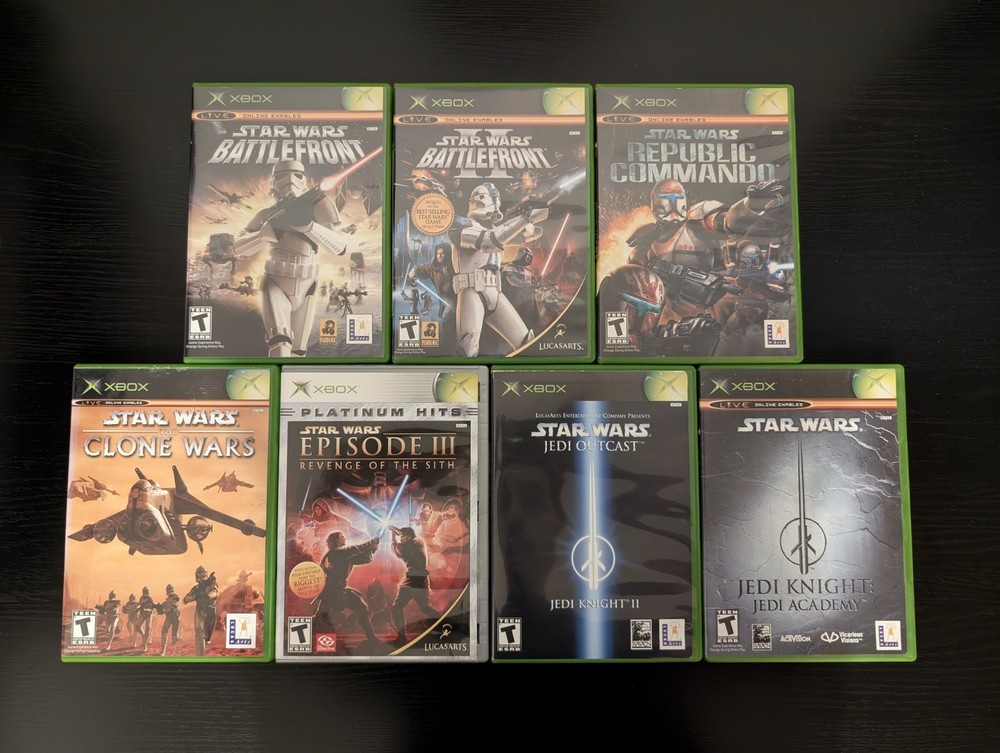 Lot Of 7 Star Wars Xbox Games
