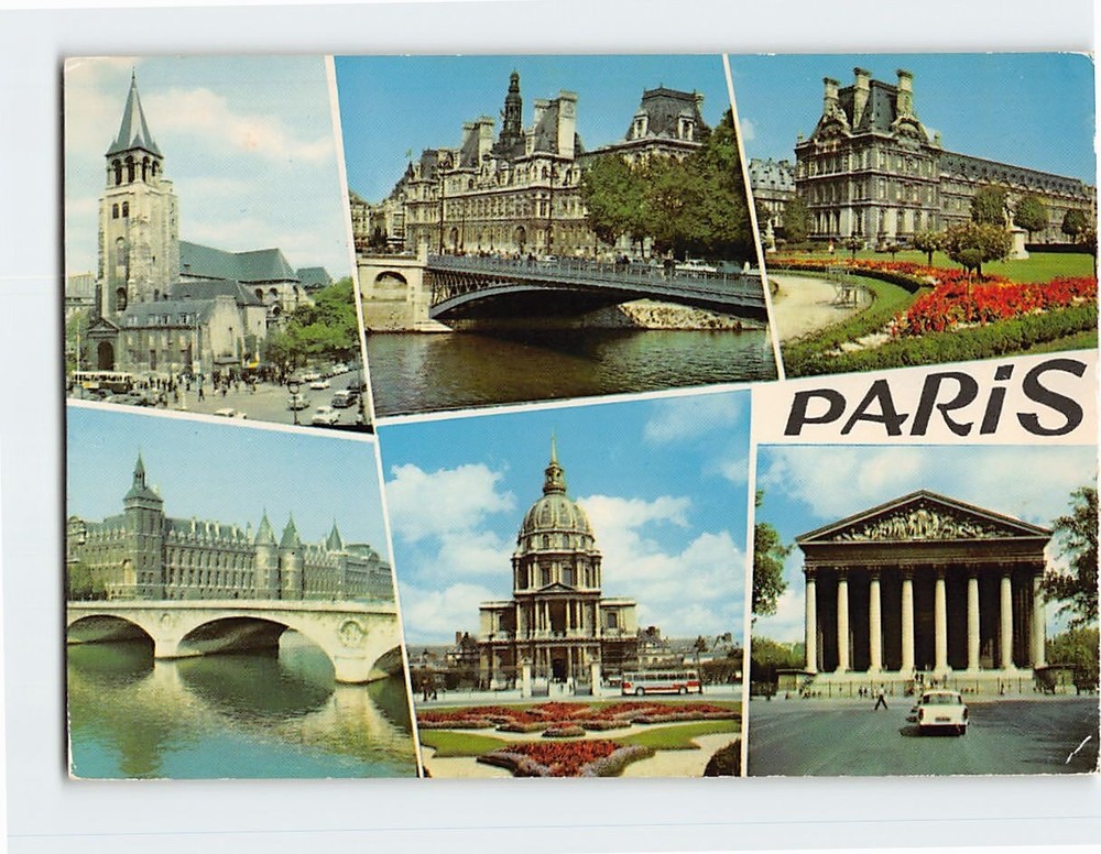 Postcard Landmarks At Paris France