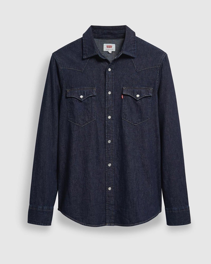 Levi's Men's Classic Western Standard Fit Denim Shirt Size XL Dark Wash
