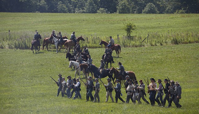 Gettysburg Pennsylvania 2019 Civil War Battle Reenactment Infantry Cavalry