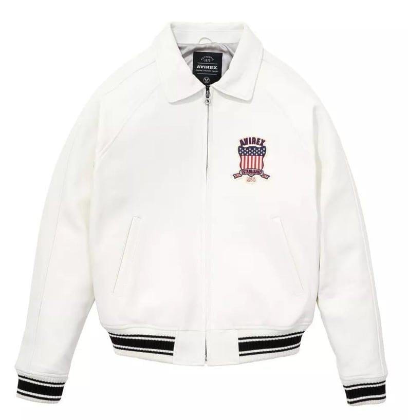 Avirex USA Varsity Leather Jacket For Men's