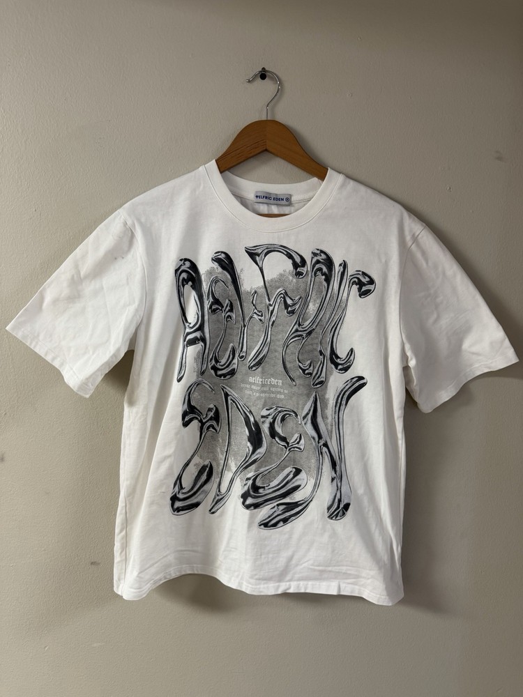 Aelfric Eden Men's Graphic T-Shirt Designer Oversized Streetwear Size MEDIUM