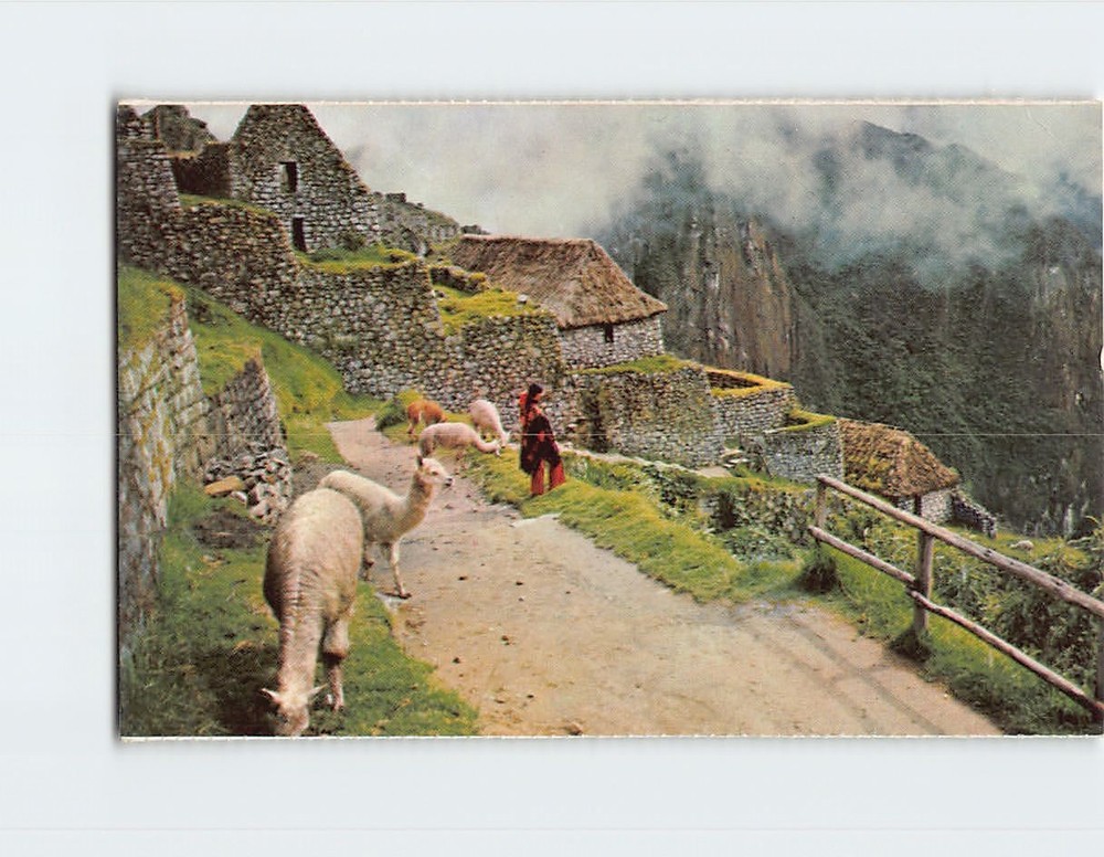 Postcard Typical Incan House Machu Picchu Peru