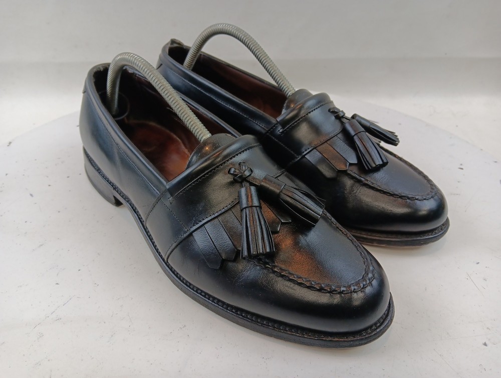 Allen Edmonds Dress Shoes Men’s 9 D Newport Black Loafers Slip On Tassel Kiltie