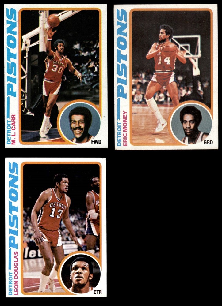 1978-79 Topps Pistons Almost Complete Team Set 3.5 - VG+ 6868989 (3 / 6 cards)