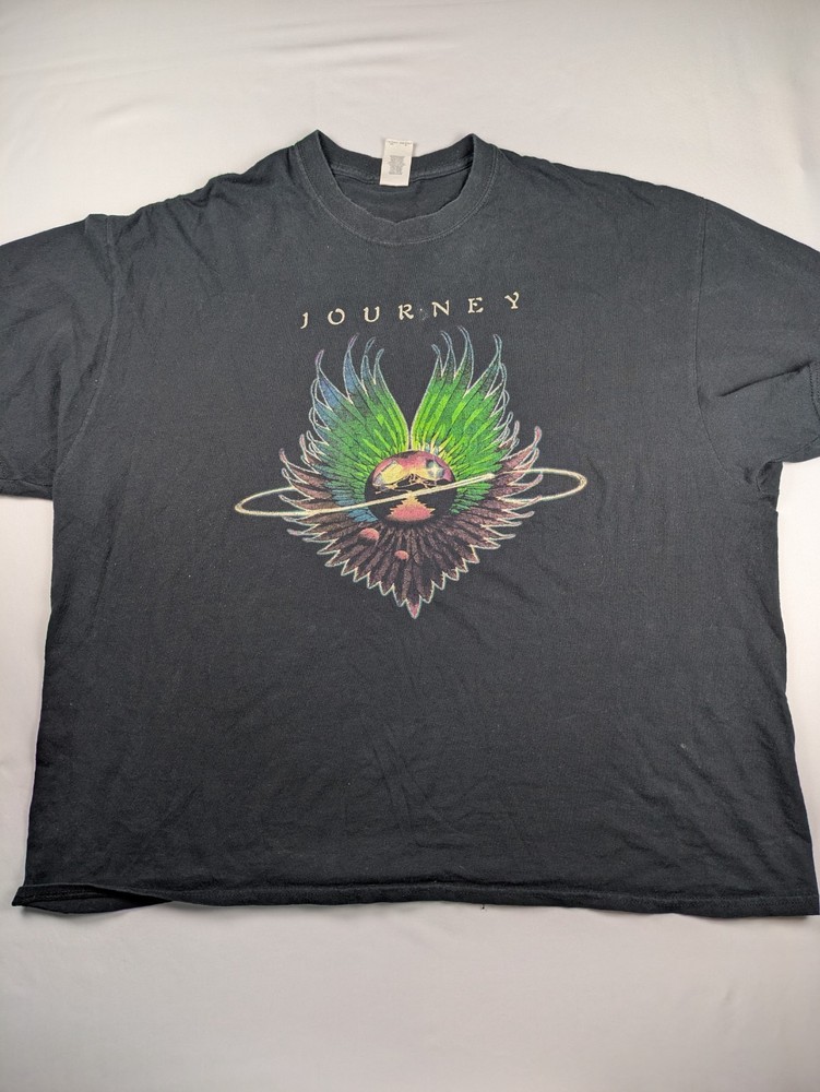 Size 2XL (24x28)- Journey Tour 2018 Concert T-Shirt | Black Band Tee Graphic
