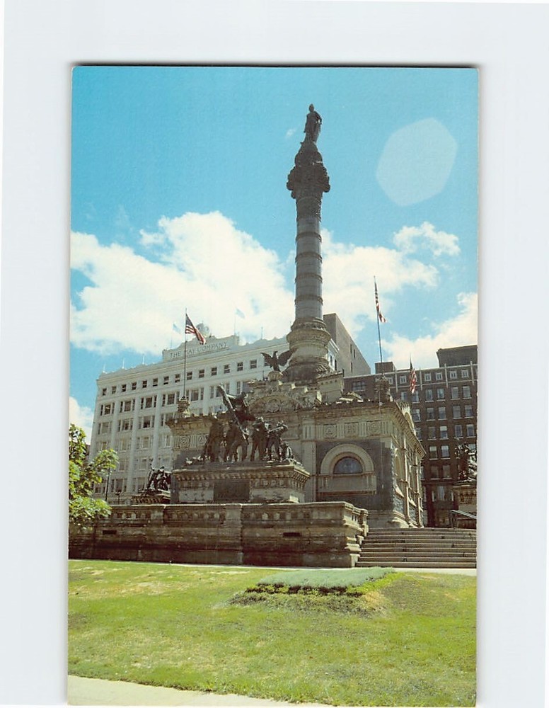 Postcard Soldiers' & Sailors' Monument Public Square Cleveland Ohio USA