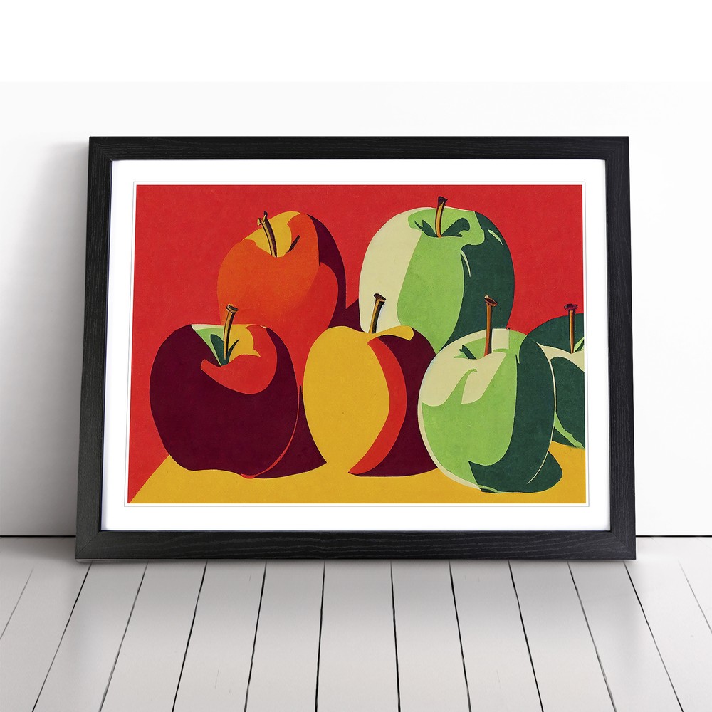 Pop Art Apple Fruit Vol.2 Abstract Wall Art Print Framed Canvas Picture Poster