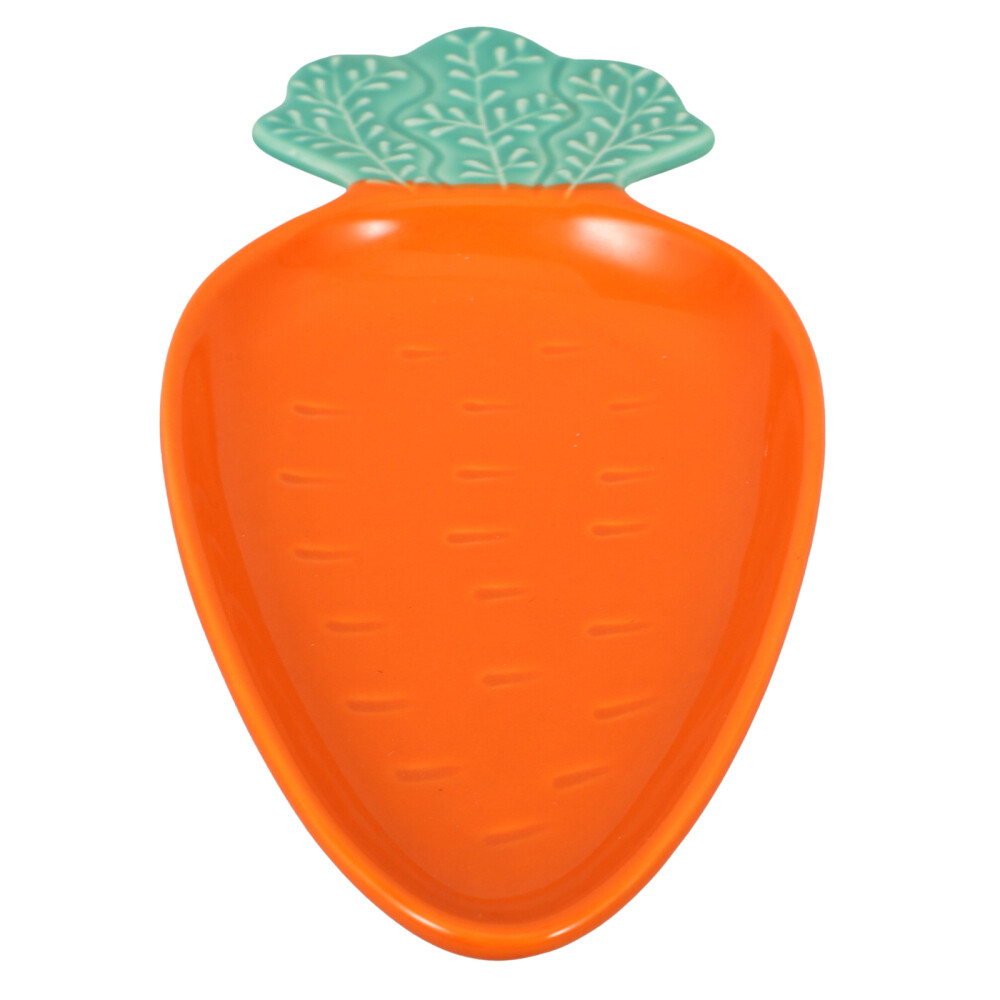 Appetizer Dish Ceramic Carrot Shape Sushi Dipping Plate Porcelain Saucers Plate