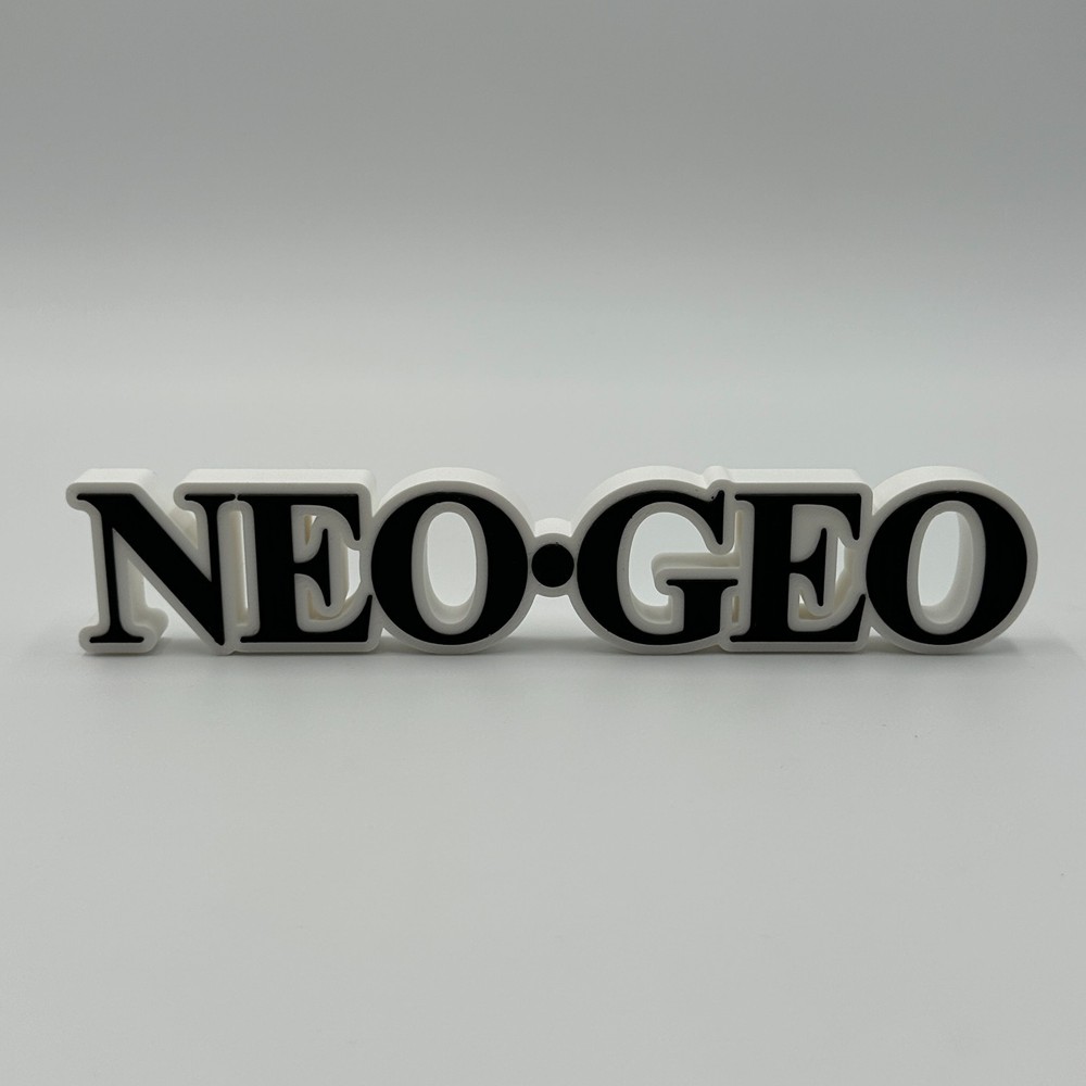 Neo Geo Logo Sign 3D Printed Shelf Display Video Game Room Decor Collectible