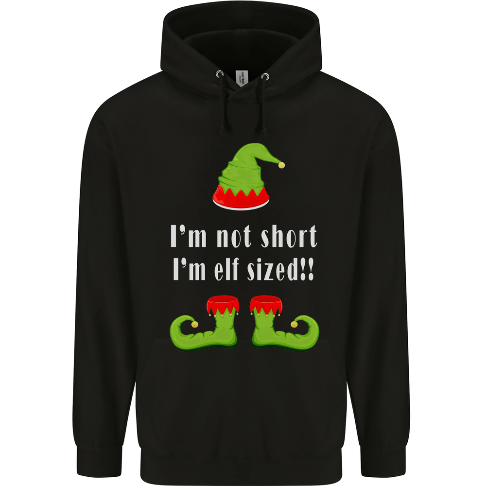 Im Not Short Im Elf Sized Funny Christmas Mens 80% Cotton Hoodie