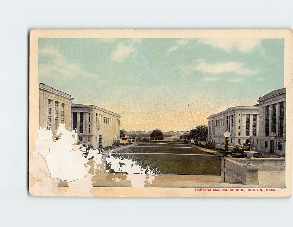 Postcard Harvard Medical School Boston Massachusetts USA