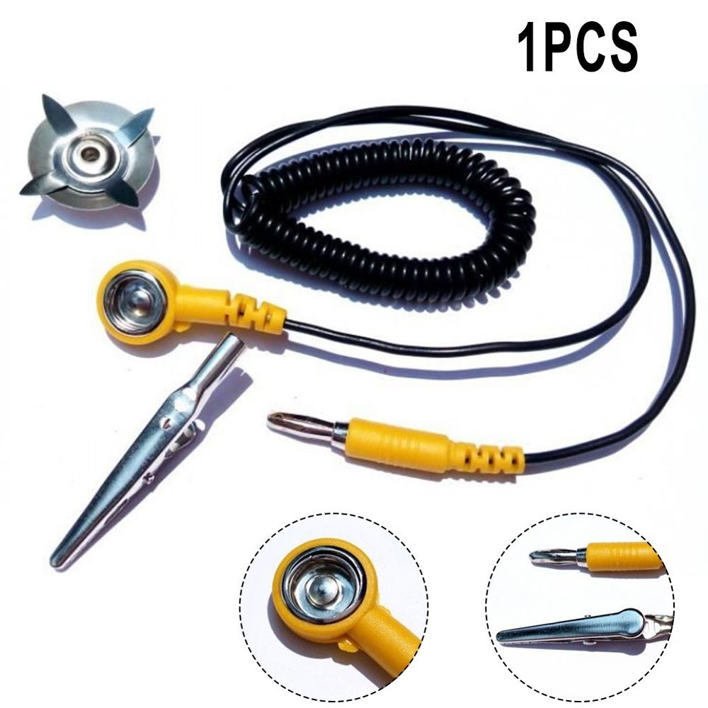 ESD Ground Wire Ground Wire Anti-static Grounding Wrist Strap PVC Rubber