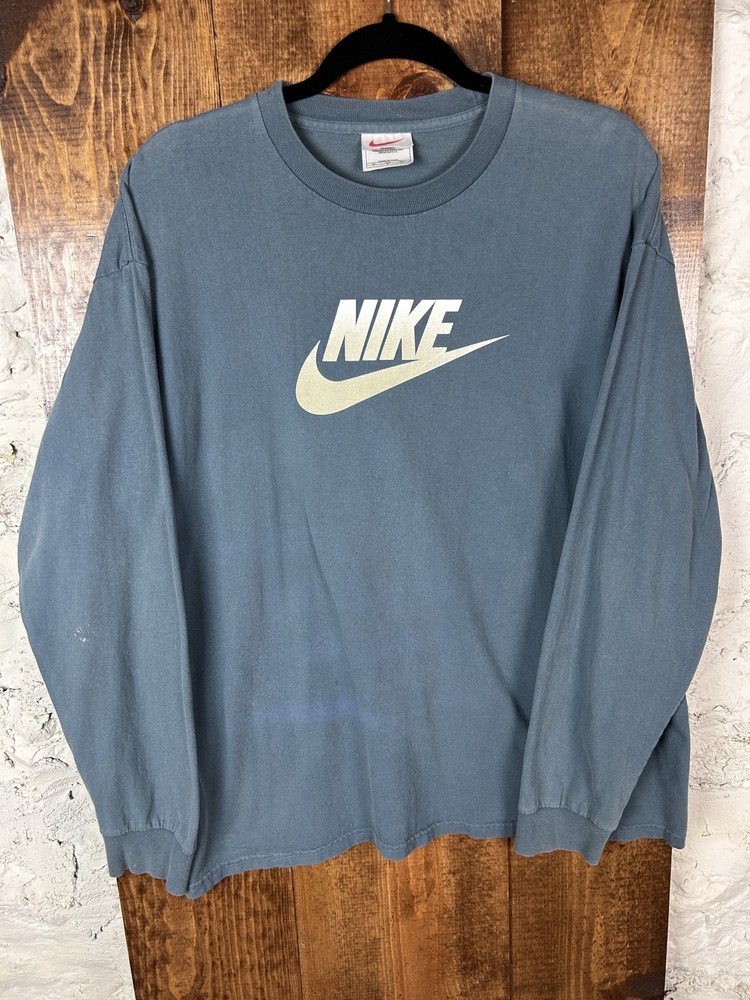Nike Long Sleeve Shirt Mens Large Vintage Y2K Athleisure Sports Wear Jogging