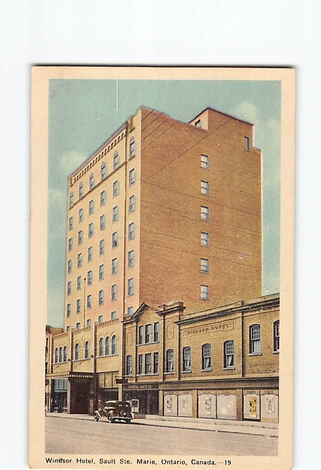 Postcard Windsor Hotel Sault Ste. Marie Ontario Canada