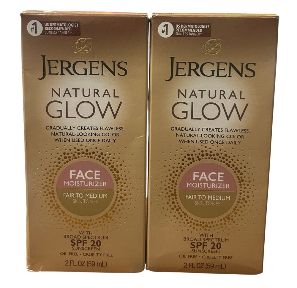 2 Pack Natural Glow SPF20 Daily Moisturizing Sunscreen for Fair to Medium Skin