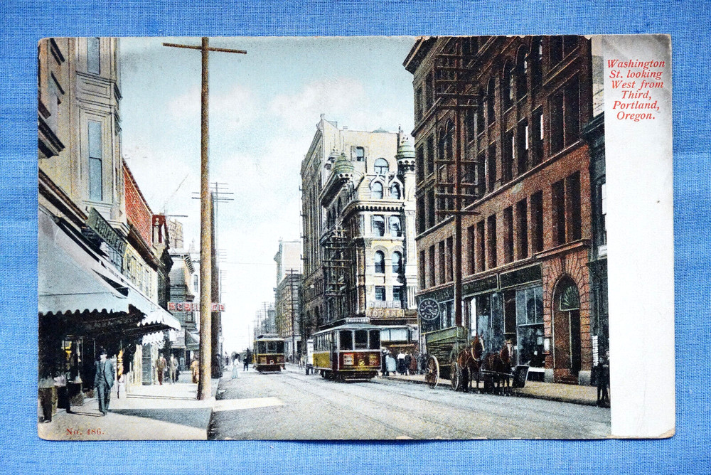 Washington St. Looking West from Third - Portland, Oregon