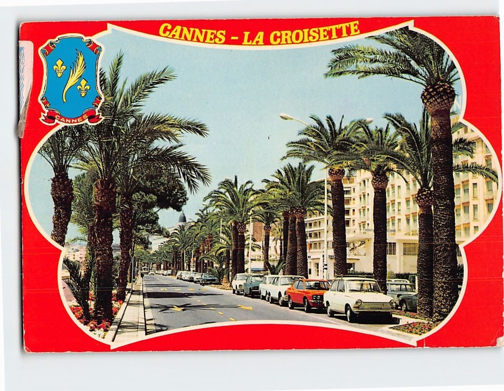 Postcard La Croissette Cote d'Azur Cannes France