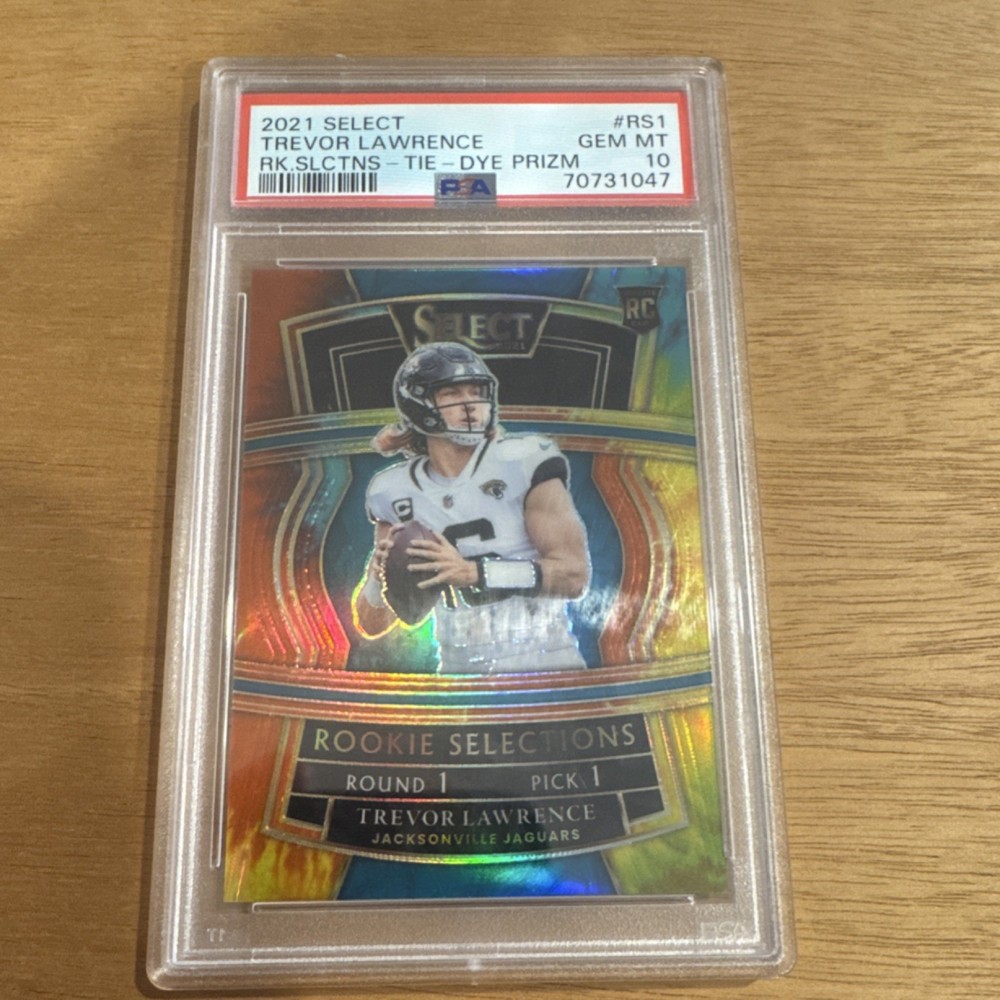 2021 Panini Select Tie-Dye Prizm Rookie Trevor Lawrence #RS-1 /25 PSA 10