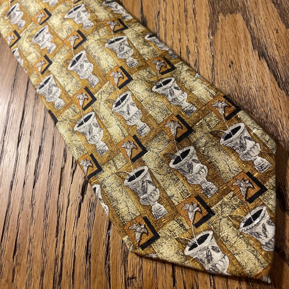 Vintage EUC Ermenegildo Zegna Silk Tiny Floral Tie Men’s Necktie Made In Italy