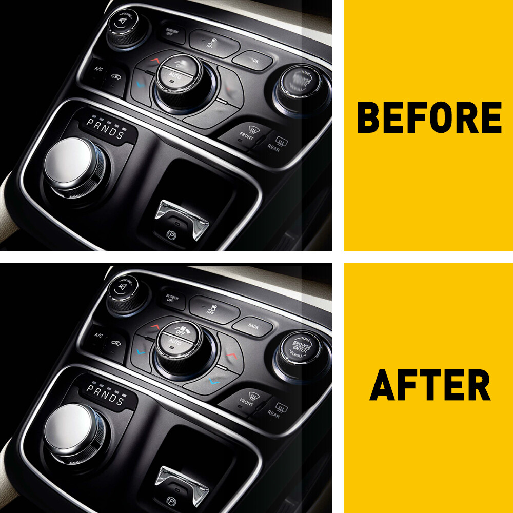 Chrysler 200 300 Climate Control Button Sticker Repair Kit Black Replacement