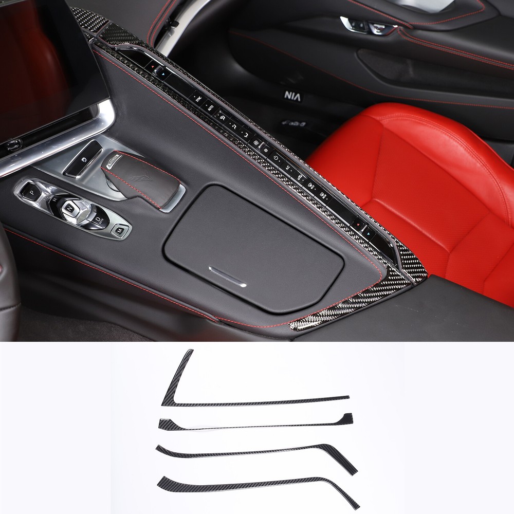 Carbon Fiber Central Control Air Condition Switch Trim For Corvette C8 2020-2024