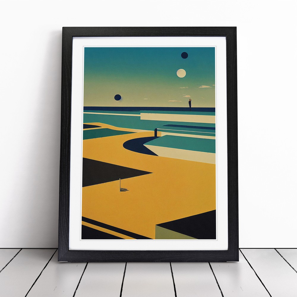 Beach Abstract No.7 Wall Art Print Framed Canvas Picture Poster Decor